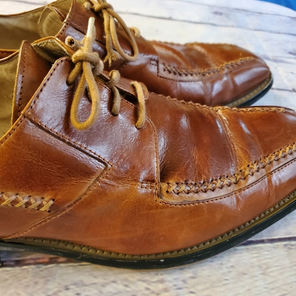 GIORGIO V MEN'S DRESS SHOES BROWN LEATHER DESIGNED IN ITALY SIZE 11M - Picture 7 of 13